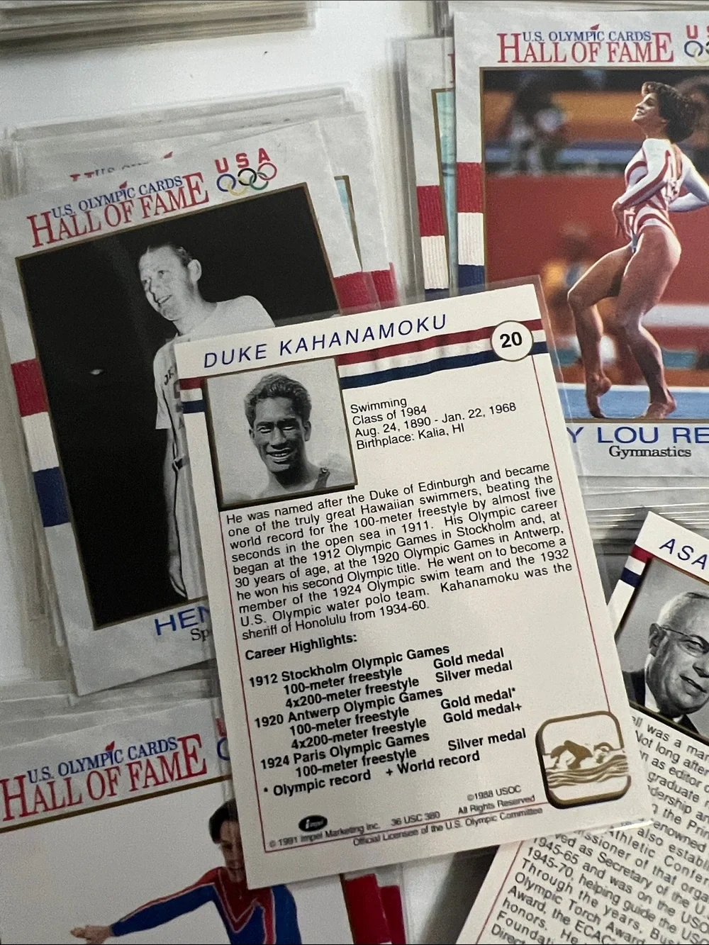 Vintage 90s US Olympics Hall of Fame Trading Cards - 20 Per Lot